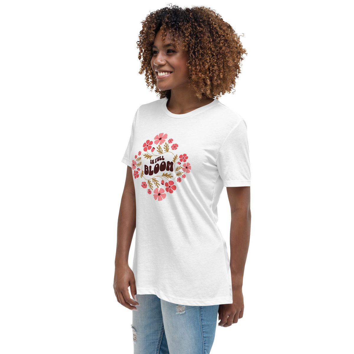 In Full Bloom Floral Women's Relaxed T-Shirt Casual Wear Refresh your everyday wardrobe with the In Full Bloom Floral Women's Relaxed T-Shirt Casual Wear—soft, stylish comfort for any day. Shop the In Full Bloom Floral Women's Relaxed T-Shirt Casual Wear for breathable comfort, a flattering relaxed fit, and effortless style. Buy the In Full Bloom Floral Women's Relaxed T-Shirt Casual Wear, featuring an easy fit and floral charm for casual outfits.